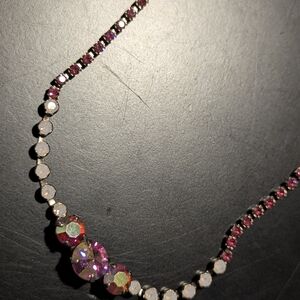 Sorrelli Pink and White Crystal Necklace